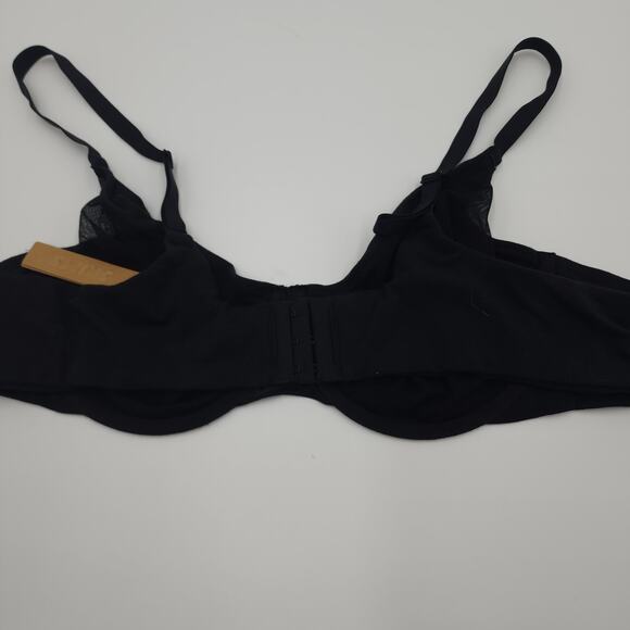 Skims Cotton Jersey Underwire Bra in Soot Size 44C - Picture 6 of 8